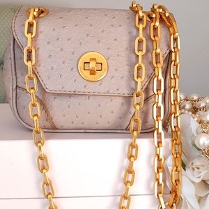 Marc by Marc Jacobs Leather Mini Cross body Ozzie Gray/Gold!
